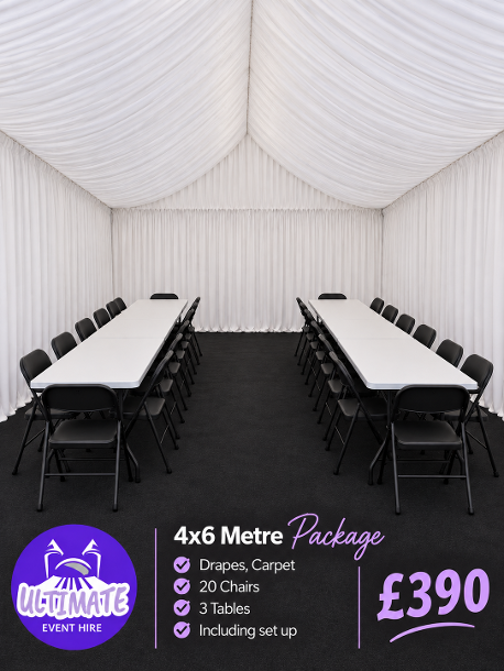 cheap 4x6m marquee hire package